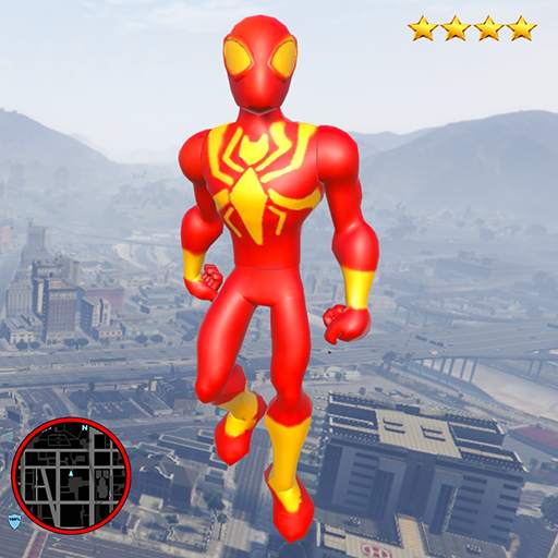 Iron Stickman Spider Rope Hero Gangstar City