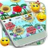 Keyboard Theme Flowers