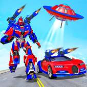 Flying Robot Car Games - Robot Shooting Games 2021 on 9Apps