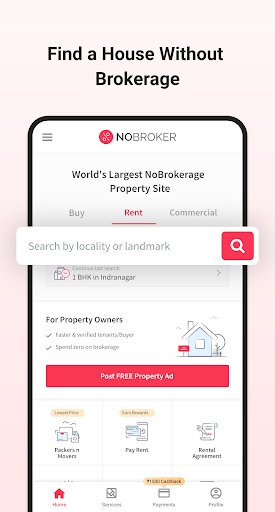 NoBroker Flat, Apartment, House, Rent, Buy & Sell screenshot 1