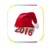 Sticker christmas santa hat