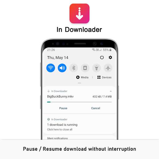 In Downloader - File download & Video streaming screenshot 3