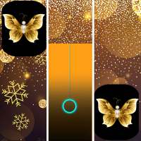 Gold Glitter ButterFly Piano Music Tiles  🎹