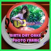Name and Photo on Cake: Birthday cake Frame