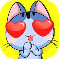 Cute Cartoon Cat Stickers for WhatsApp