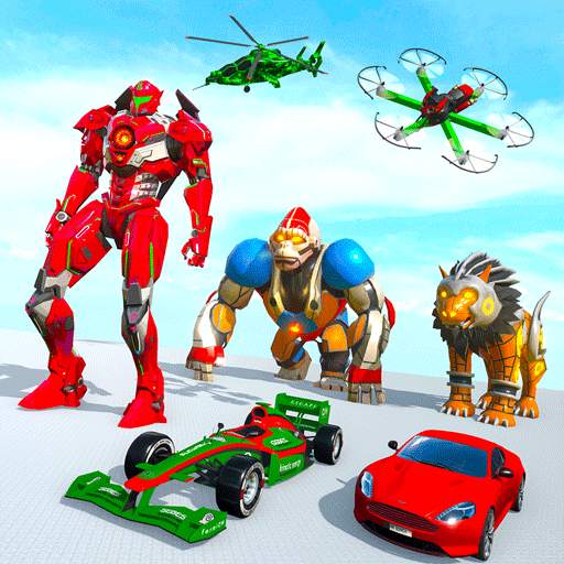 Flying Multi Robot Transform Police Robot Car Game