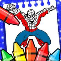 Spider Boy coloring Super Heroes of woman's