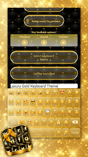 luxury gold keyboard theme