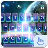 Live Cosmic Alien Spacecraft Earth Keyboard Theme on 9Apps